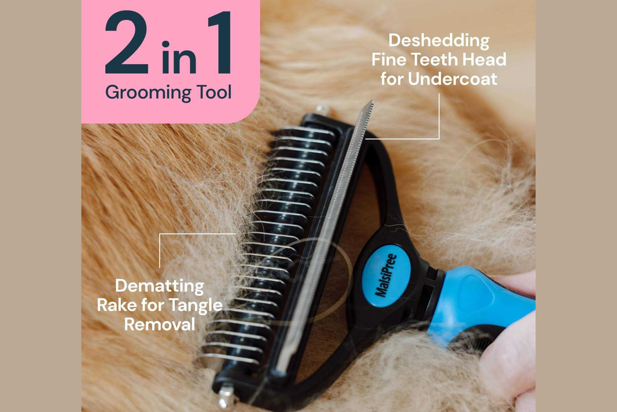 Read more about the article Buy! MalsiPree 2-in-1 Undercoat Rake & Deshedding Tool. Review – The Ultimate Grooming Solution